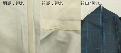 平和屋着物■本場縞大島紬　格子　正絹　逸品　DABF4157cd
