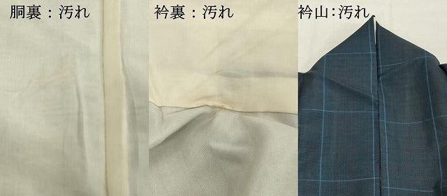 平和屋着物■本場縞大島紬　格子　正絹　逸品　DABF4157cd