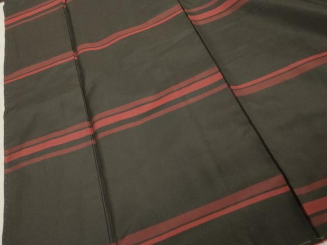 平和屋着物■本場縞大島紬　横段文　正絹　逸品　DABF4170cd