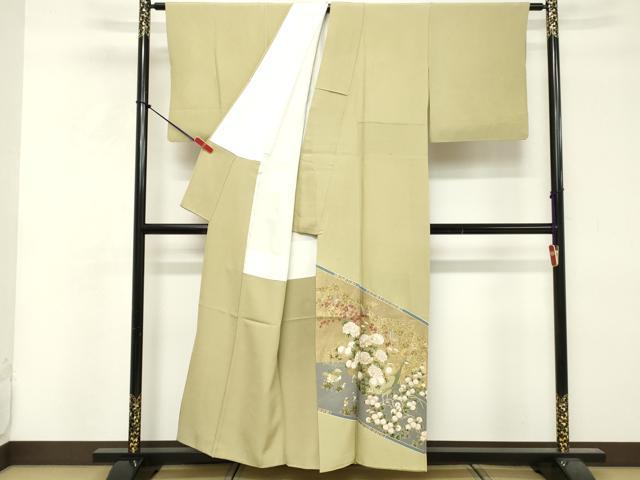平和屋着物■豪華色留袖　作家物　駒刺繍　流水花鳥文　金彩　正絹　逸品　DABF4192cd
