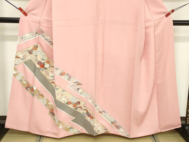 平和屋着物■訪問着 刺繍 幾何学吉祥花文 金彩 正絹 逸品 DABF4197cd