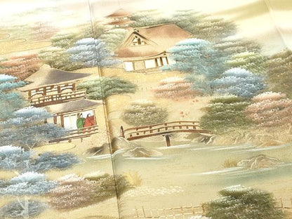 平和屋着物■豪華色留袖 作家物 風景文 暈し染め 金彩 正絹 逸品 DABF4200cd