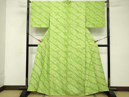 平和屋着物■上質な小紋 総絞り 舞花文 正絹 逸品 DABF4205cd