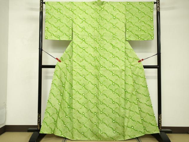 平和屋着物■上質な小紋 総絞り 舞花文 正絹 逸品 DABF4205cd