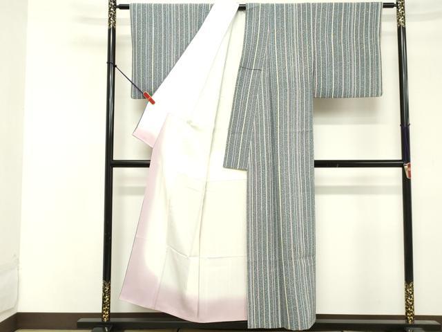 平和屋着物■上質な小紋 間道 正絹 逸品 DABF4208cd