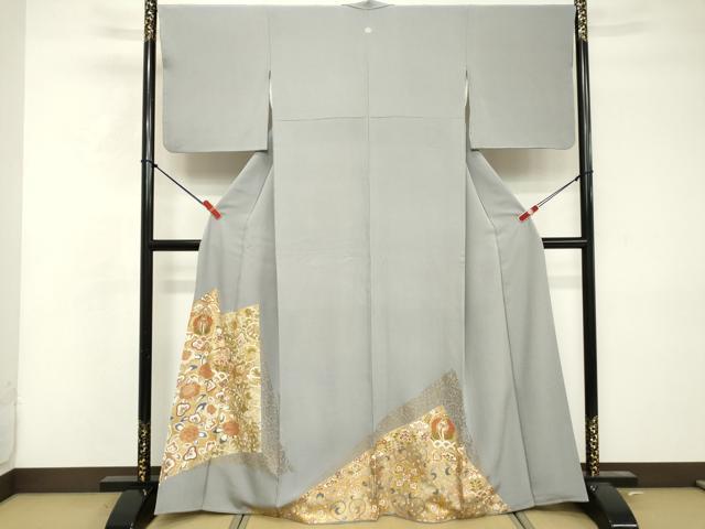 平和屋着物■豪華色留袖 花鳥文 金彩 正絹 逸品 DABF4211cd