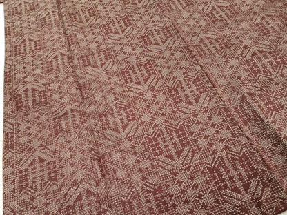 平和屋着物■上質な紬 幾何学文 正絹 逸品 DABF4218cd