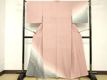 平和屋着物■二代目清次郎 手描き 訪問着 遠山風景文 暈し染め 正絹 逸品 DABF4220cd