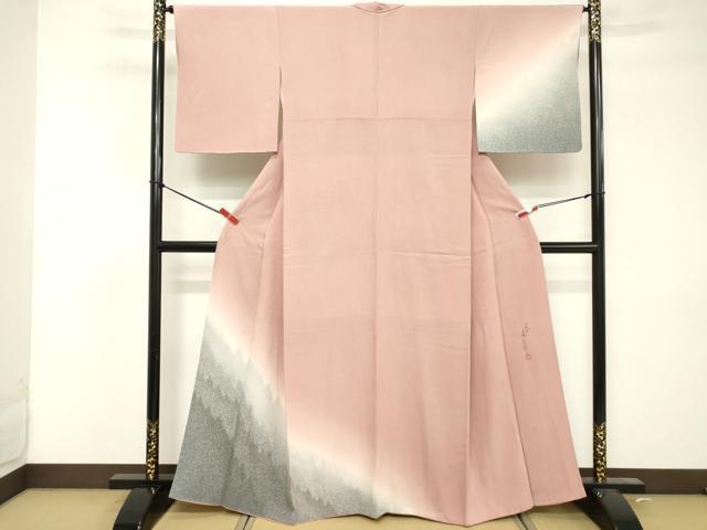 平和屋着物■二代目清次郎 手描き 訪問着 遠山風景文 暈し染め 正絹 逸品 DABF4220cd