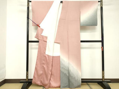 平和屋着物■二代目清次郎 手描き 訪問着 遠山風景文 暈し染め 正絹 逸品 DABF4220cd