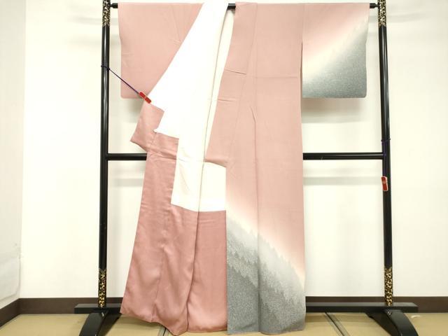 平和屋着物■二代目清次郎 手描き 訪問着 遠山風景文 暈し染め 正絹 逸品 DABF4220cd