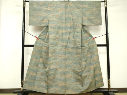平和屋着物■上質な紬 格子 正絹 逸品 DABF4234cd
