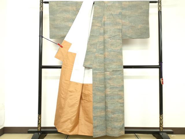 平和屋着物■上質な紬 格子 正絹 逸品 DABF4234cd