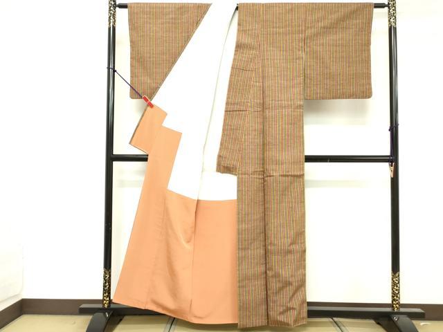 平和屋着物■上質な紬 間道 正絹 逸品 DABF4237cd
