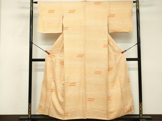 平和屋着物■上質な紬 変わり市松文 正絹 逸品 DABF4240cd