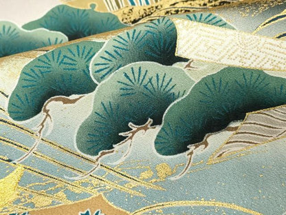 平和屋着物■豪華黒留袖 作家物 駒刺繍 地紙花文 暈し染め 金彩 正絹 逸品 DABF4245cd