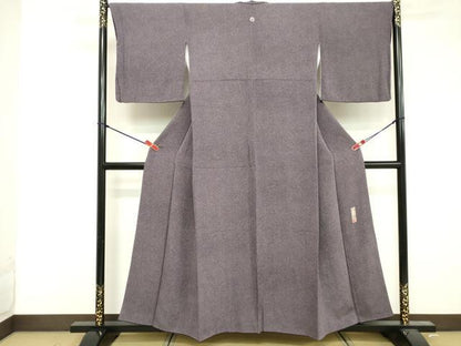 平和屋着物■伝統工芸師 服部光擴 江戸小紋 鮫小紋柄 鬼しぼ縮緬 正絹 逸品 DABF4252cd