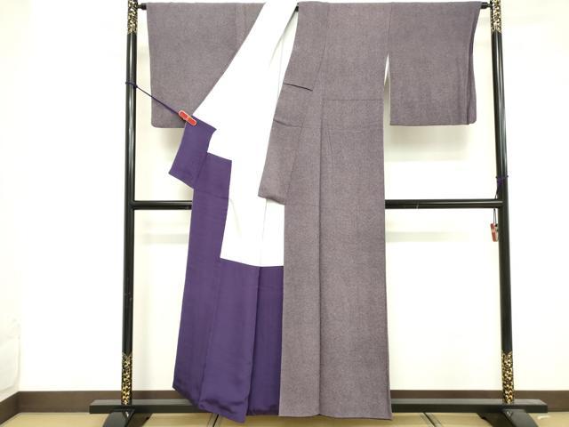 平和屋着物■伝統工芸師 服部光擴 江戸小紋 鮫小紋柄 鬼しぼ縮緬 正絹 逸品 DABF4252cd