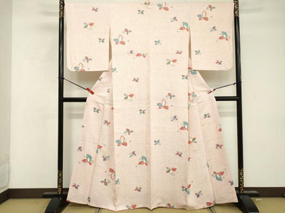 平和屋着物■上質な小紋 舞蝶文 金彩 正絹 逸品 DABF4254cd
