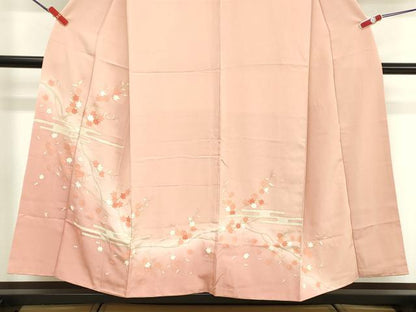 平和屋着物■訪問着　エ霞花文　暈し染め　金彩　正絹　逸品　DABF4255cd