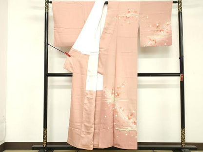 平和屋着物■訪問着　エ霞花文　暈し染め　金彩　正絹　逸品　DABF4255cd
