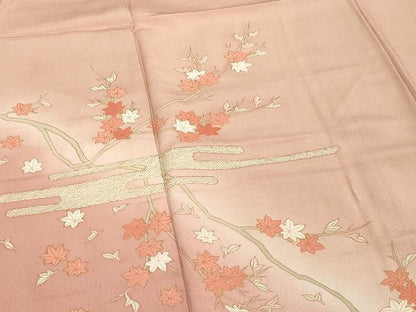 平和屋着物■訪問着　エ霞花文　暈し染め　金彩　正絹　逸品　DABF4255cd