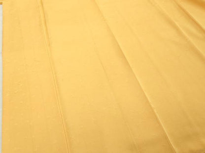 平和屋着物■上質な色無地 舞葉地紋 支子色 正絹 逸品 未使用 DABF4272cd