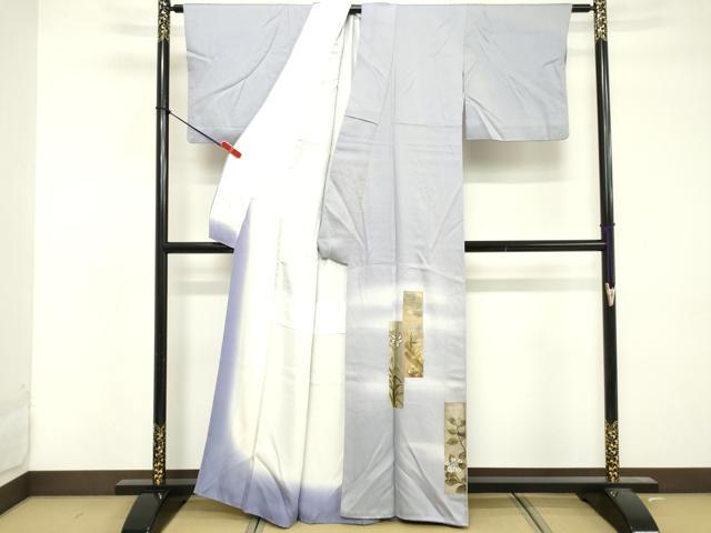 平和屋着物■訪問着　短冊花文　暈し染め　金彩　正絹　逸品　DABF4278cd