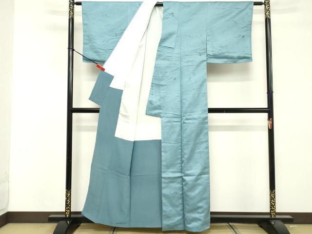 平和屋着物■上質な色無地 流水地紋 勿忘草色 正絹 逸品 DABF4286cd