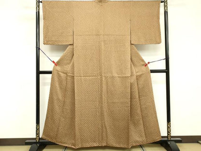平和屋着物■上質な小紋　総絞り　正絹　逸品　DABF4302cd