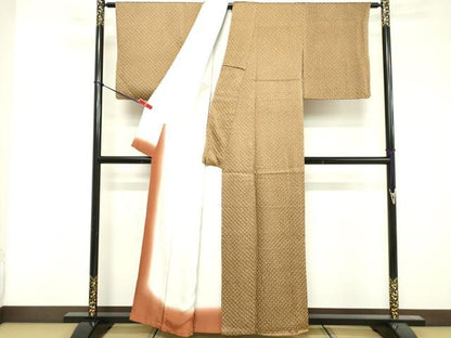 平和屋着物■上質な小紋　総絞り　正絹　逸品　DABF4302cd