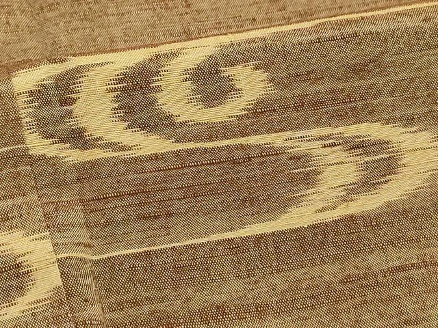 平和屋着物■上質な紬　井桁絣　正絹　逸品　DABF4309cd