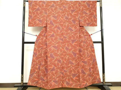 平和屋着物■上質な小紋　抽象文様　正絹　逸品　DABF4311cd