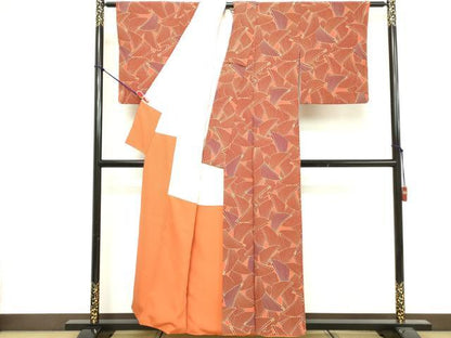 平和屋着物■上質な小紋　抽象文様　正絹　逸品　DABF4311cd
