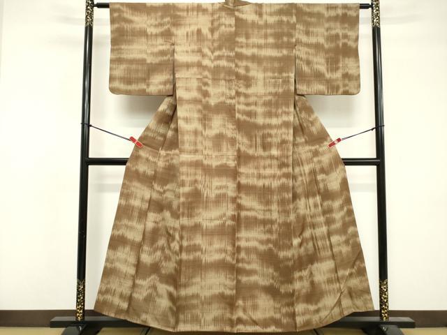 平和屋着物■上質な紬　霞文　正絹　逸品　DABF4312cd