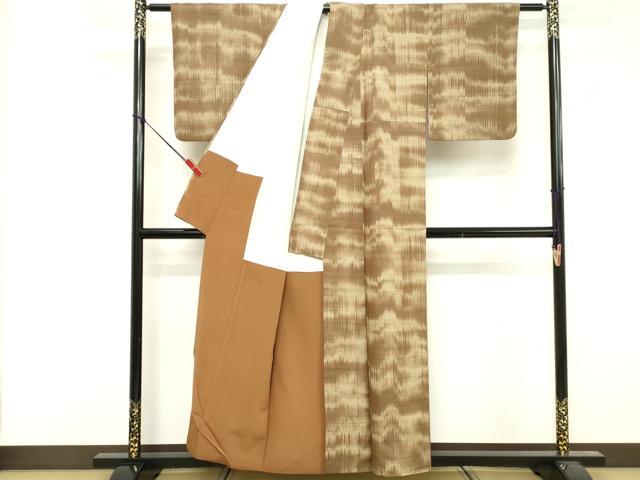 平和屋着物■上質な紬　霞文　正絹　逸品　DABF4312cd