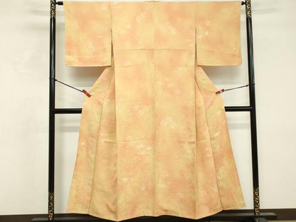 平和屋着物■上質な小紋　地紋起こし　舞花文　暈し染め　正絹　逸品　DABF4314cd
