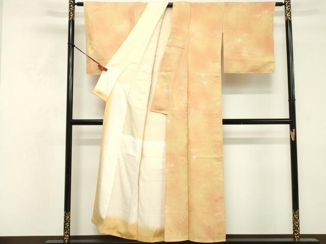 平和屋着物■上質な小紋　地紋起こし　舞花文　暈し染め　正絹　逸品　DABF4314cd