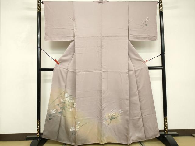 平和屋着物■中国三大刺繍　相良刺繍　訪問着　草花文　暈し染め　正絹　逸品　DABF4321cd