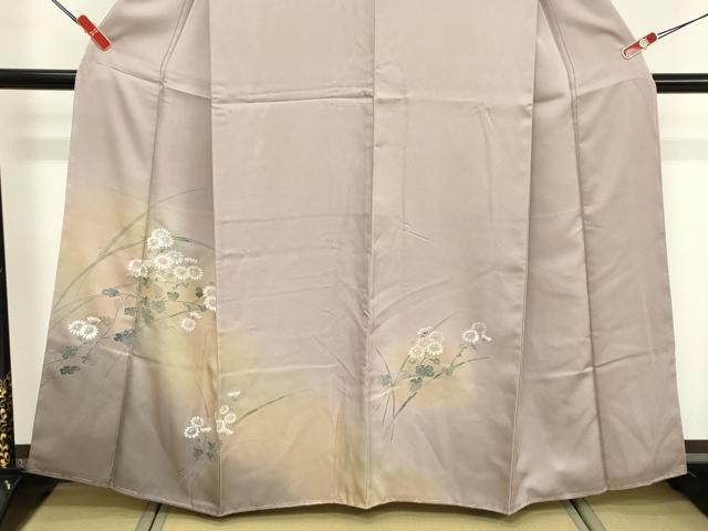 平和屋着物■中国三大刺繍　相良刺繍　訪問着　草花文　暈し染め　正絹　逸品　DABF4321cd