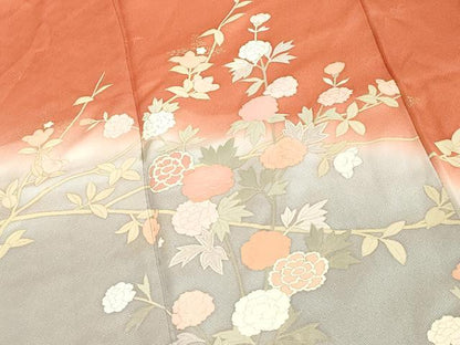 平和屋着物■訪問着　枝花文　暈し染め　金彩　正絹　逸品　DABF4322cd