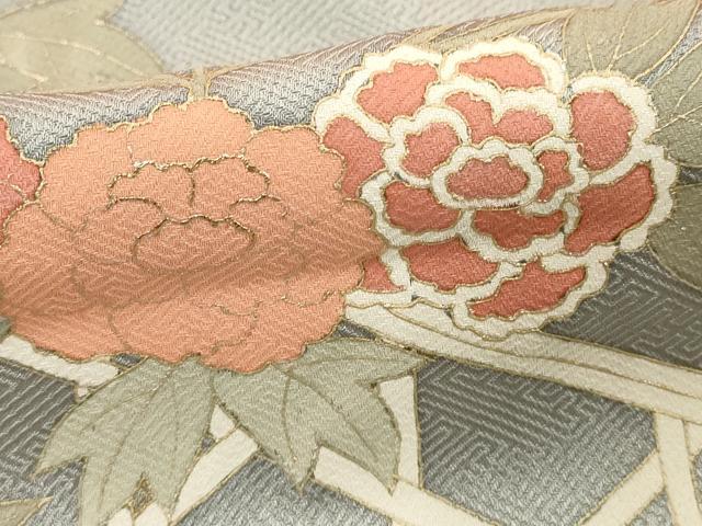 平和屋着物■訪問着　枝花文　暈し染め　金彩　正絹　逸品　DABF4322cd