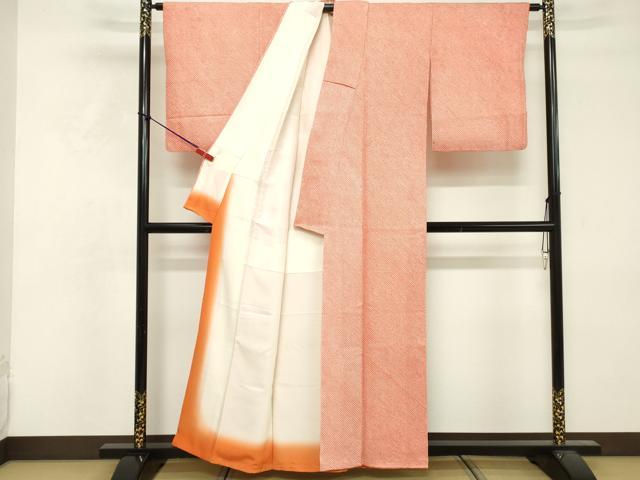平和屋着物■大変加工の良い総絞り小紋　正絹　逸品　DABF4323cd
