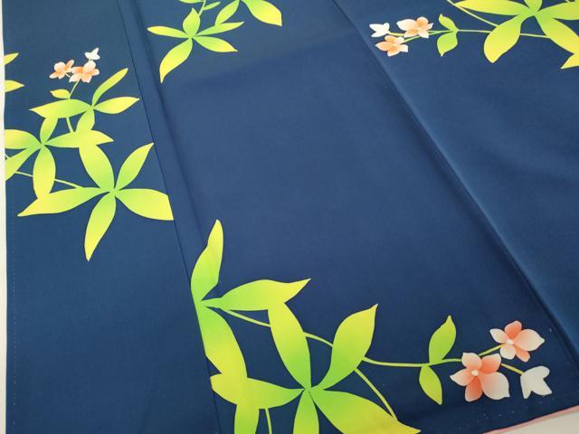 平和屋着物■上質な小紋　草花文　正絹　逸品　DABF4327cd