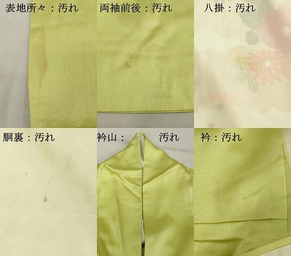 平和屋着物■上質な小紋　駒刺繍　草花文　暈し染め　正絹　逸品　DABF4328cd
