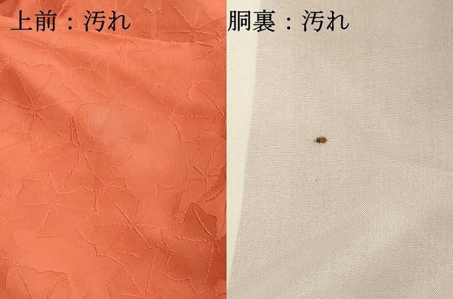 平和屋着物■色留訪問着　舞葉地紋　照柿色　正絹　逸品　DABF4336cd