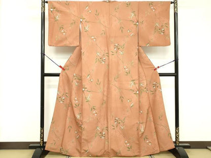 平和屋着物■小紋　花丸文　洗える着物　DABF4343cd