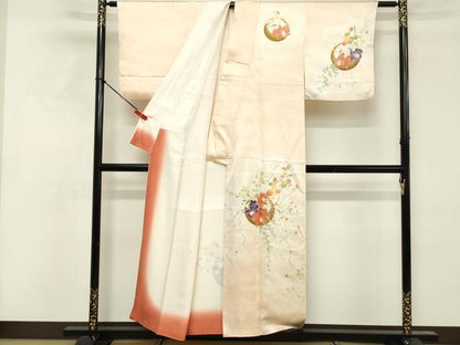 平和屋着物■訪問着　花丸文　暈し染め　金彩　正絹　逸品　DABF4362cd