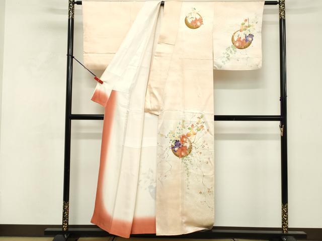 平和屋着物■訪問着　花丸文　暈し染め　金彩　正絹　逸品　DABF4362cd