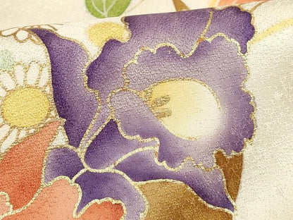 平和屋着物■訪問着　花丸文　暈し染め　金彩　正絹　逸品　DABF4362cd